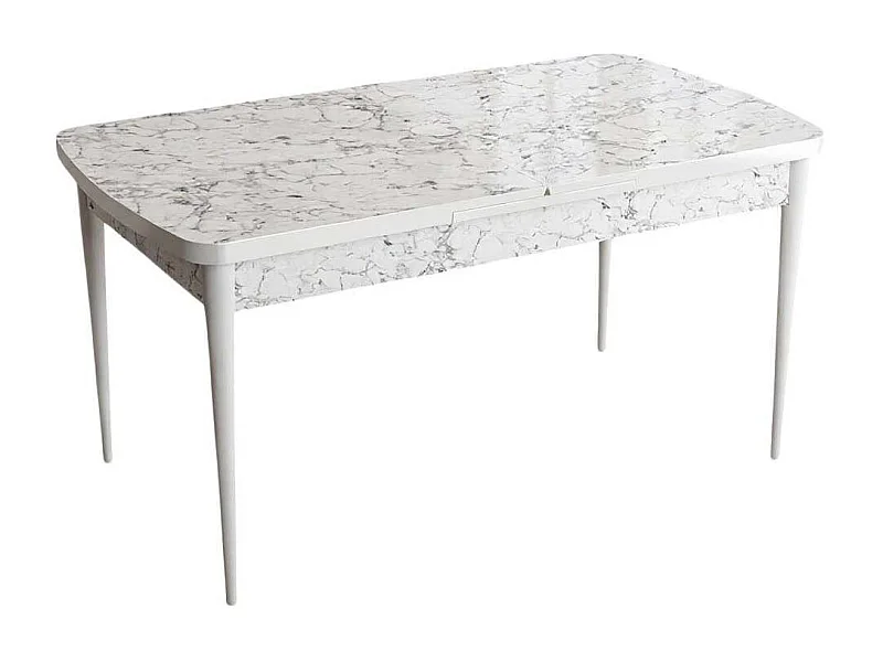 Table de repas en aggloméré avec pieds en métal Han