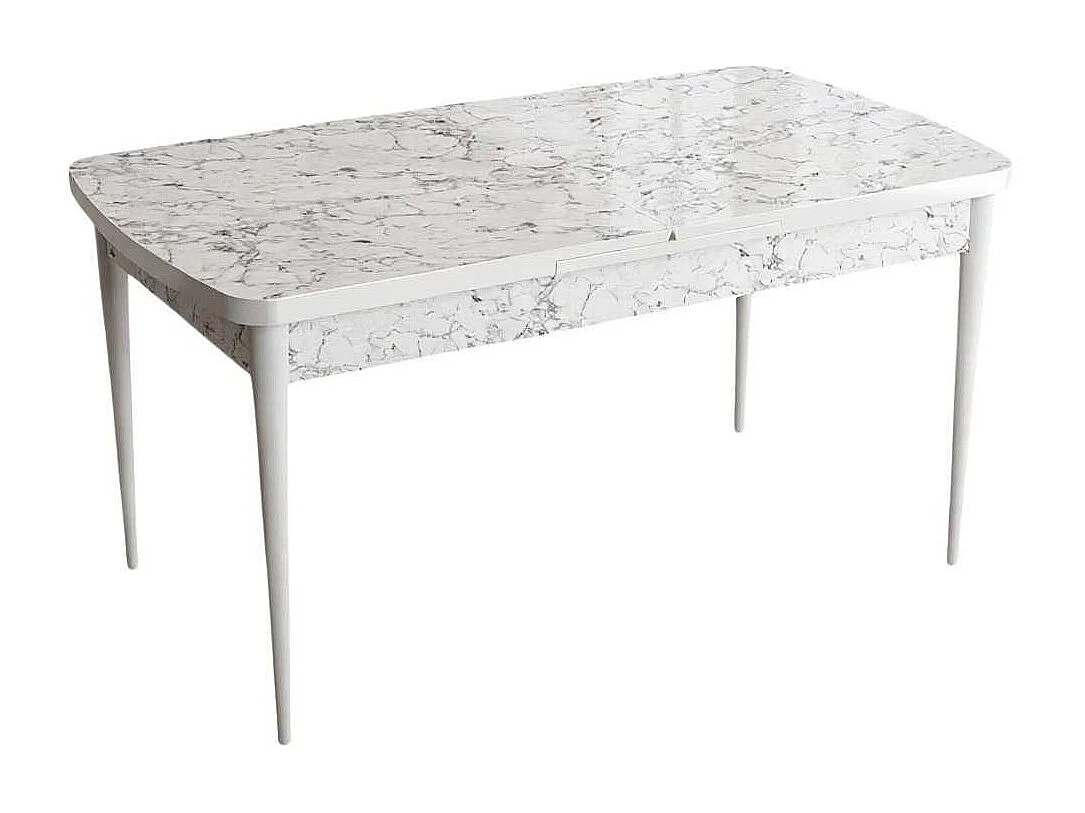 Table de repas en aggloméré avec pieds en métal Han