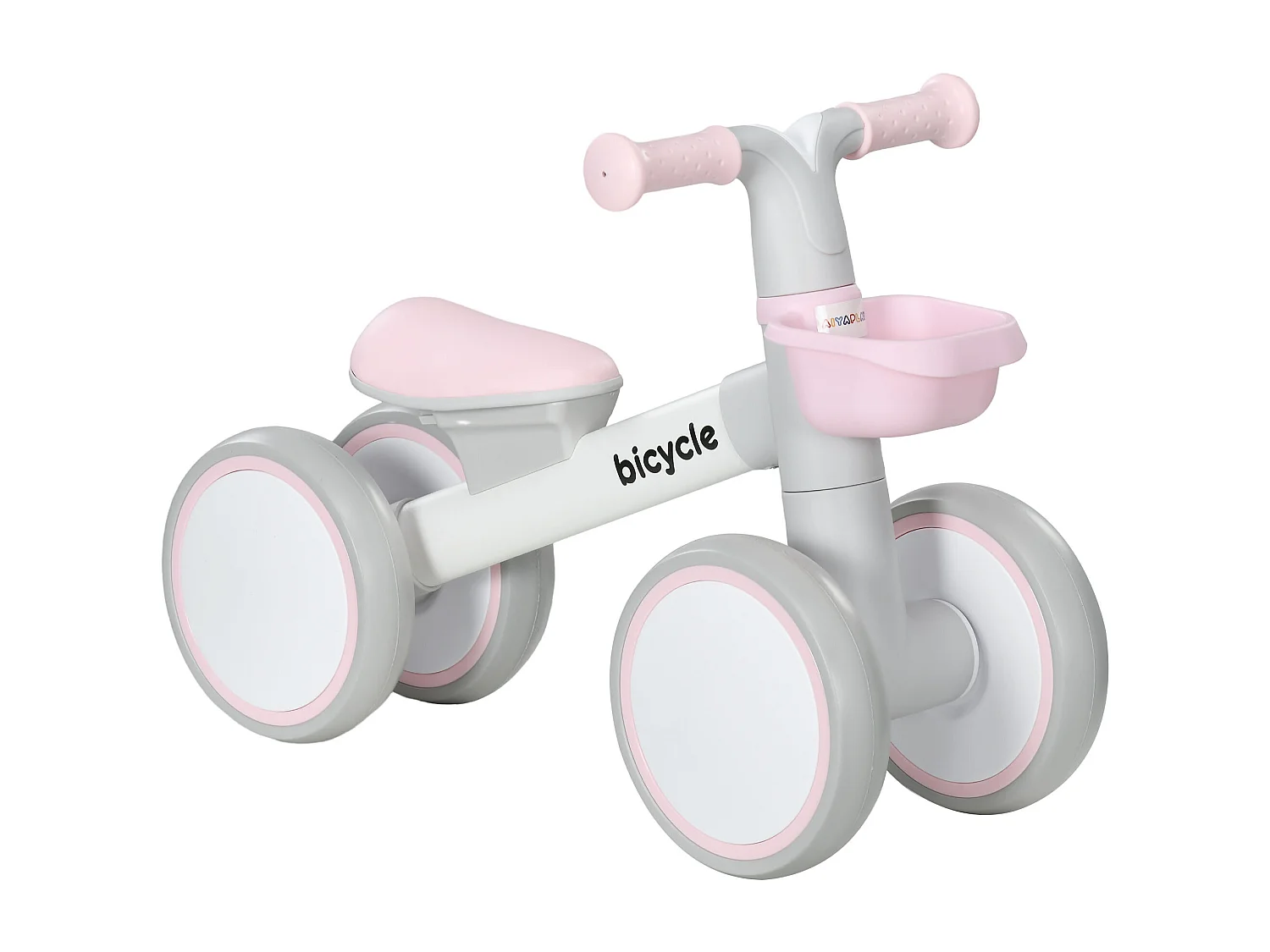 Draisienne enfant 4 roues évolutive - porteur - selle réglable, guidon ergonomique - cadre alu roues EVA rose