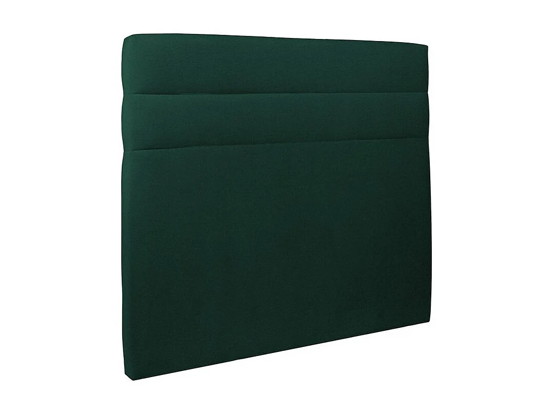 Lit 180x200cm avec tête de lit lignes velours et sommier kit vert - Hauteur totale : 29cm