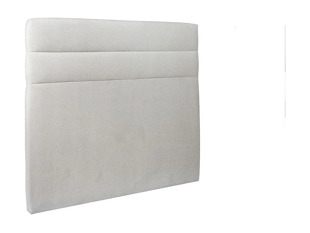 Lit 180x200cm avec tête de lit lignes velours et sommier kit gris clair - Hauteur totale : 29cm