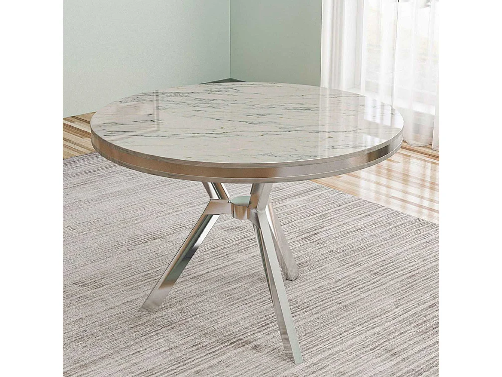 Table de repas ronde pieds métal Mos