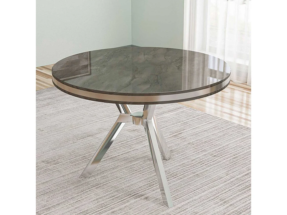 Table de repas ronde pieds métal Mos