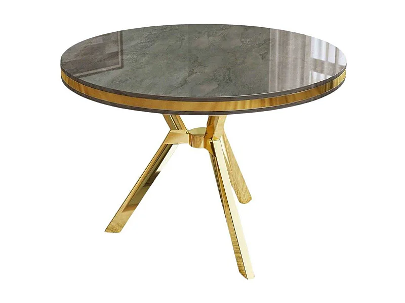 Table de repas ronde pieds métal Mos