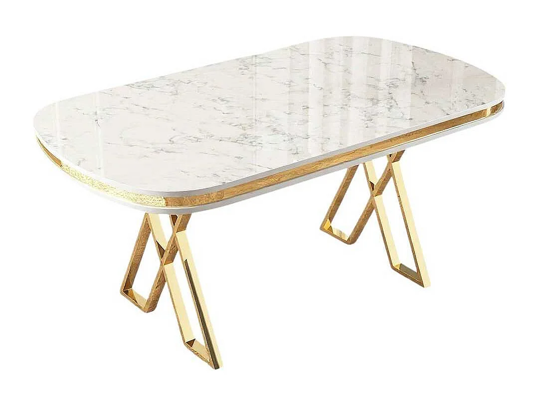 Table de repas ovale pieds en croix Zae