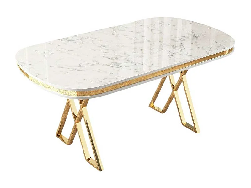 Table de repas ovale pieds en croix Zae