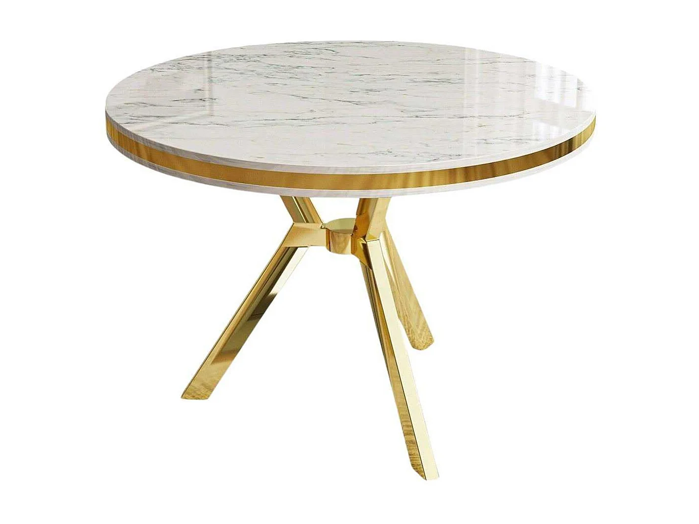 Table de repas ronde pieds métal Mos