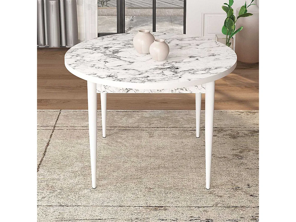 Table de repas ronde avec pieds métal Tor