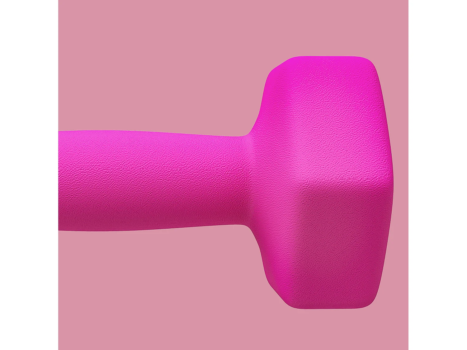 Lot de 2 haltères hexagonales 2 x 3 Kg - poignée antidérapante - métal PVC rose