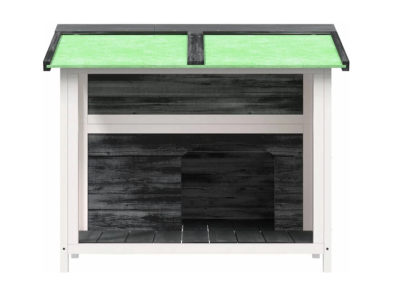 Chenil gris 96x87x80,5 cm bois de pin solide