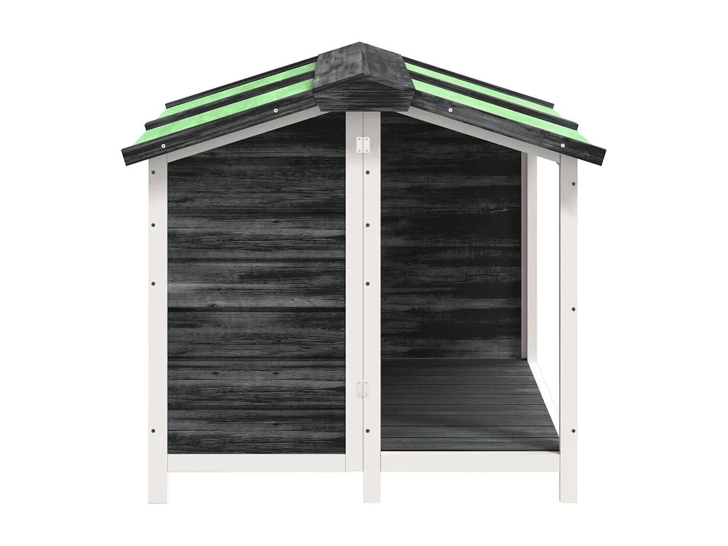 Chenil gris 96x87x80,5 cm bois de pin solide