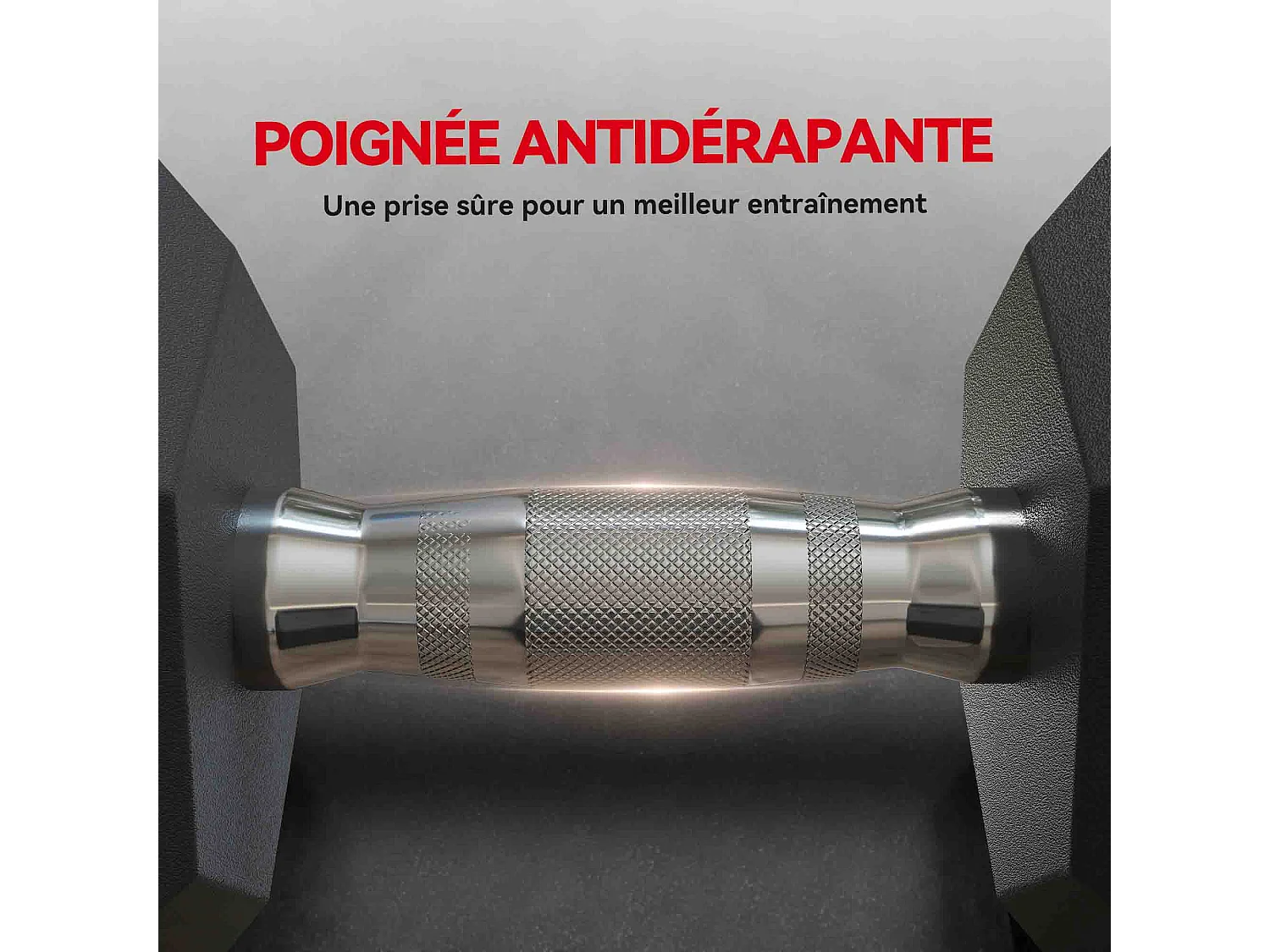 Lot de 2 haltères courtes hexagonales - ensemble d'haltères courtes - total 8 Kg - métal caoutchouc noir