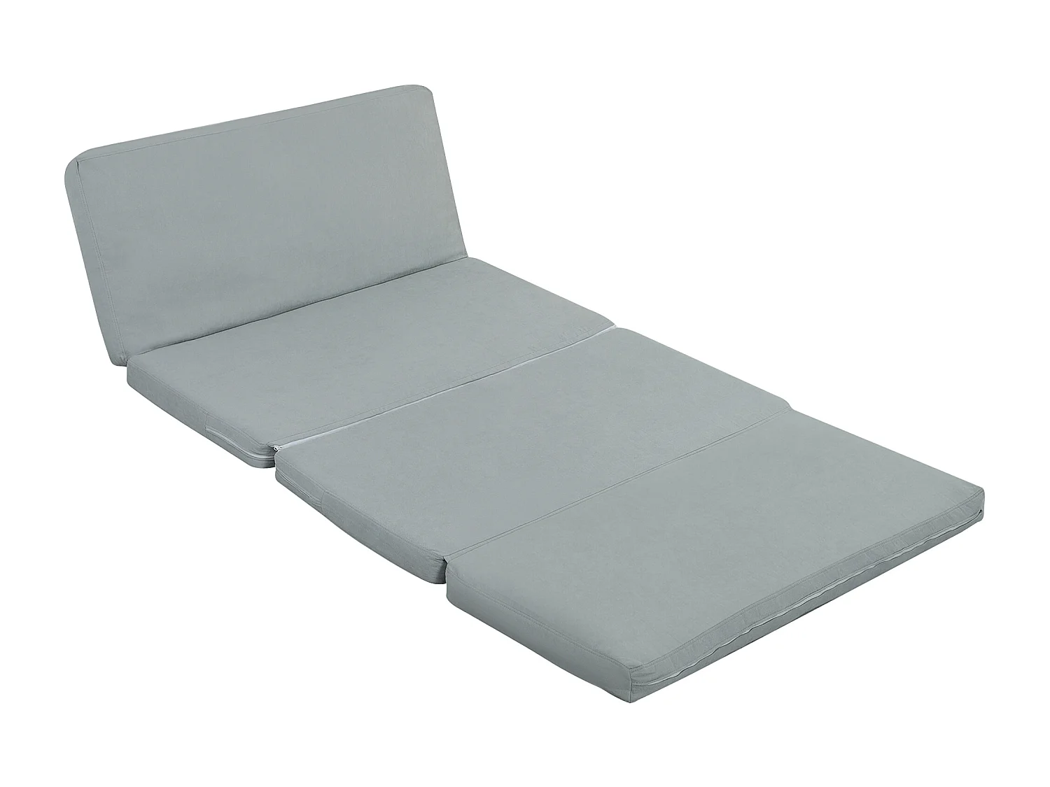 Fauteuil paresseux chauffeuse 4 parties dim. 137,5 x 85,5 x 74 cm tissu toucher lin gris clair