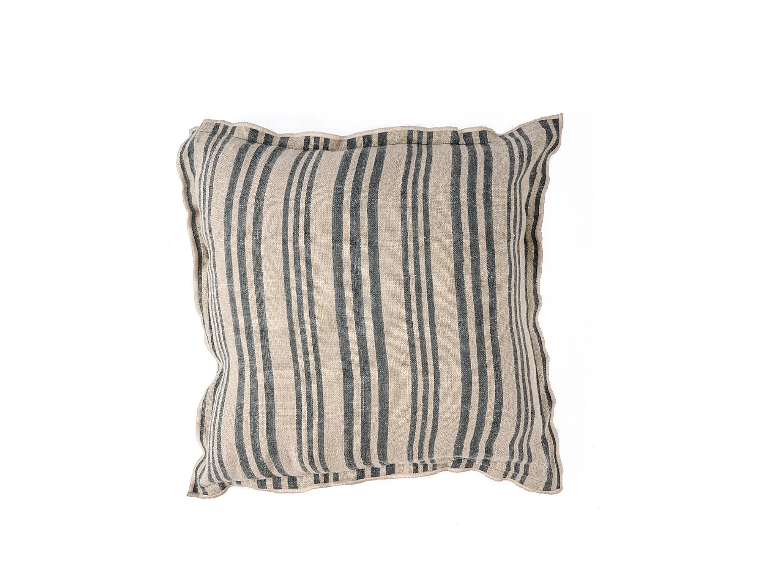 La Housse de Coussin Nordic Stripe - Noir Naturel - 50x50