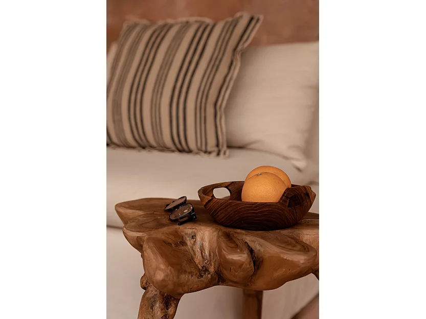 La Housse de Coussin Nordic Stripe - Noir Naturel - 50x50