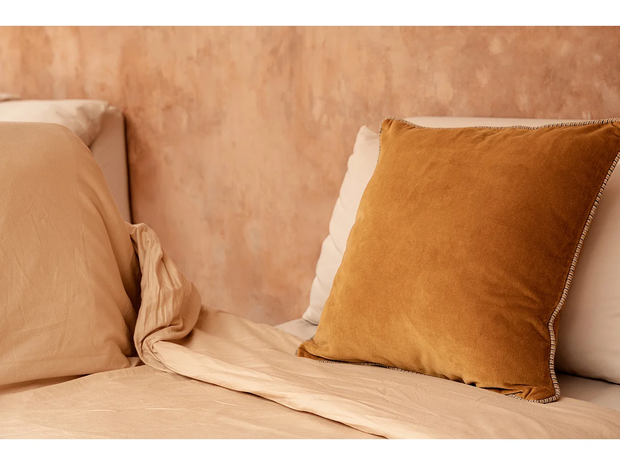 La Funda de Cojín Velvet Crush - Mustard - 50x50