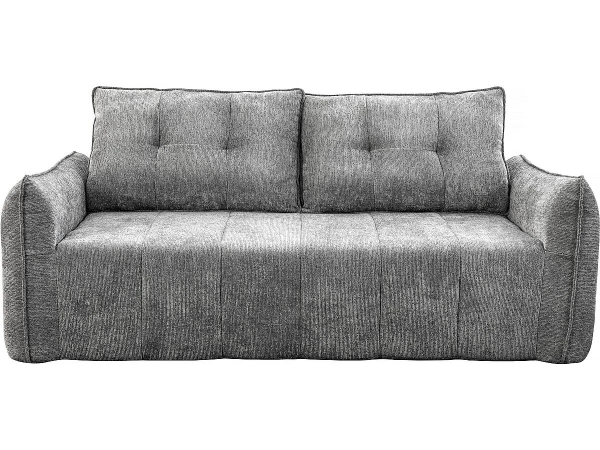 Silvano Texturerad Tygsoffa - 3 Sits - Grå Komprimerad Soffa - 2 Sits - Grå