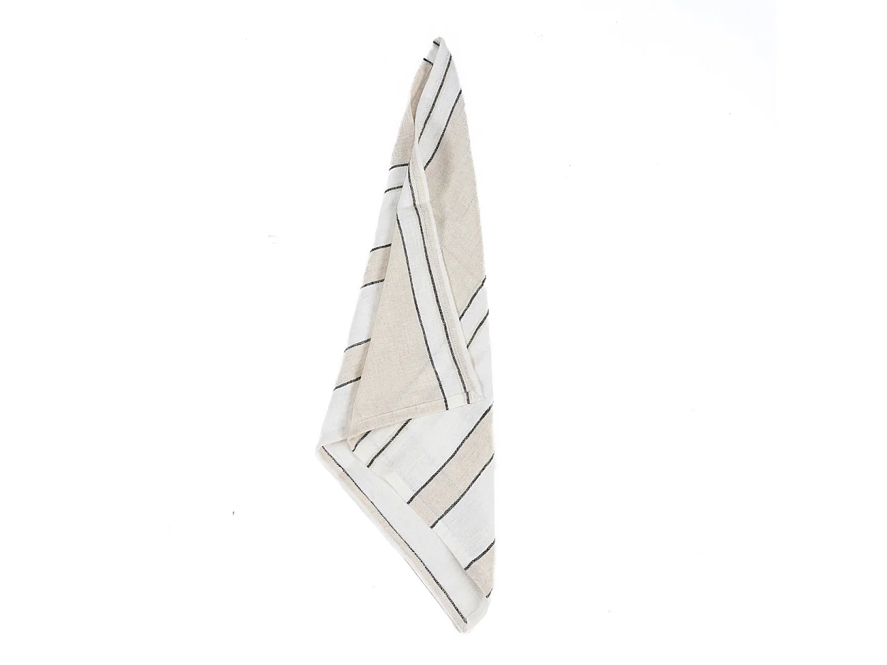 La Serviette Provence - Natural Black White - 45x45