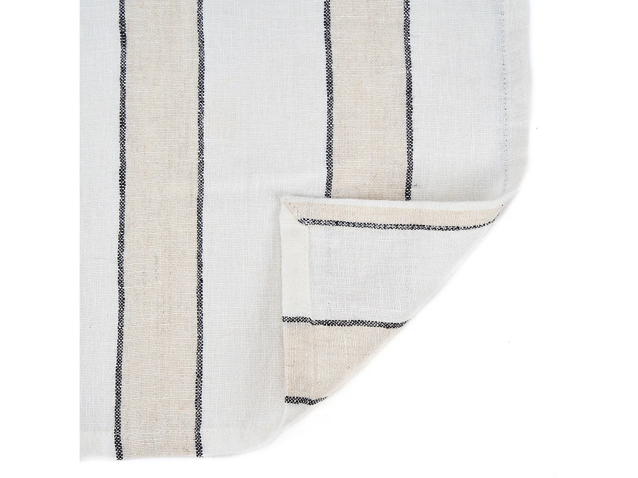 La Serviette Provence - Natural Black White - 45x45