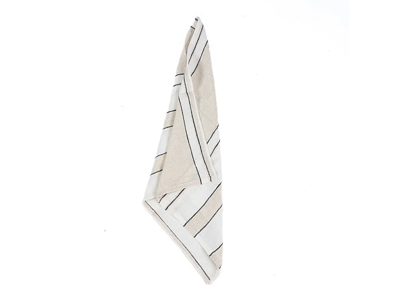 La Serviette Provence - Natural Black White - 45x45