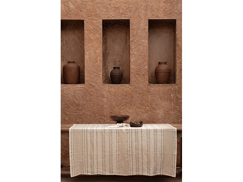 La Nappe Provence - Noir Blanc Naturel - 150x300