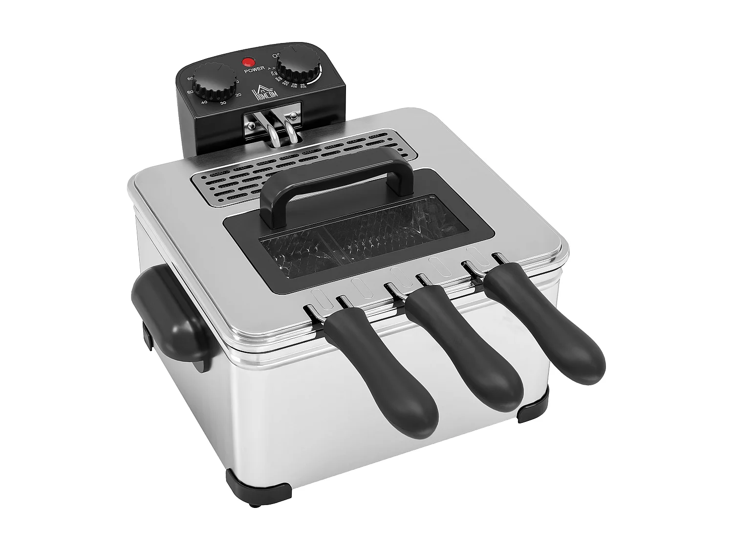 Friteuse familiale 5L 2000W  thermostat timer réglables acier inox