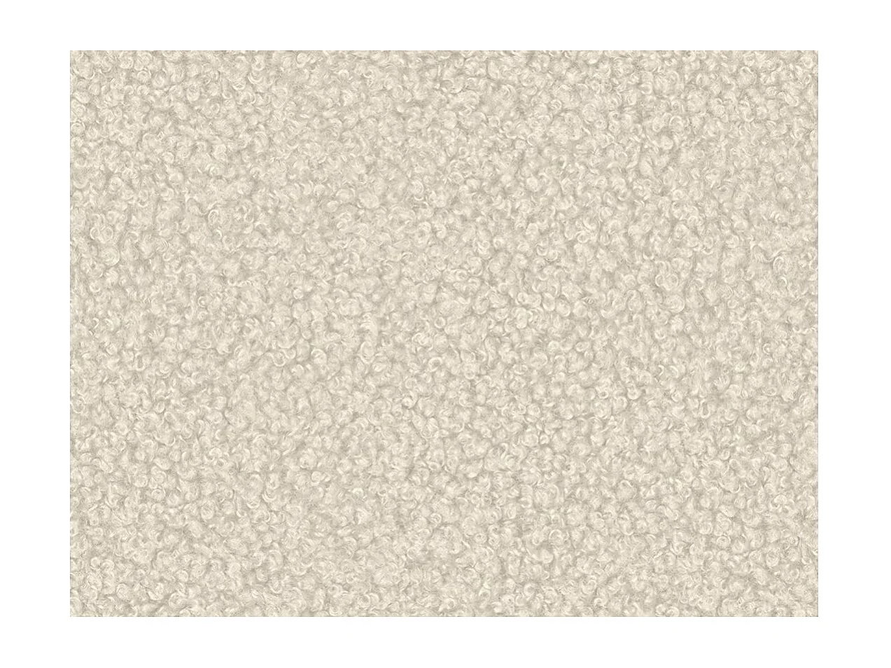 Canapé convertible droit 4 places FABIO en tissu bouclette - blanc cassé