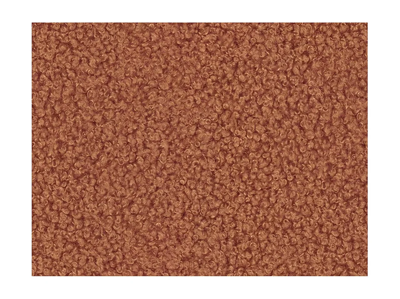 Canapé convertible droit 4 places FABIO en tissu bouclette - terracotta