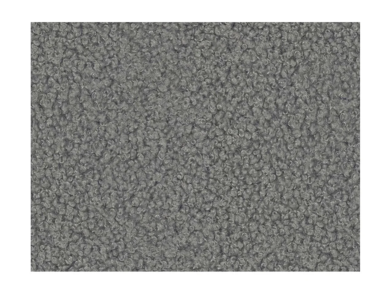 Canapé convertible droit 4 places FABIO en tissu bouclette - Gris anthracite