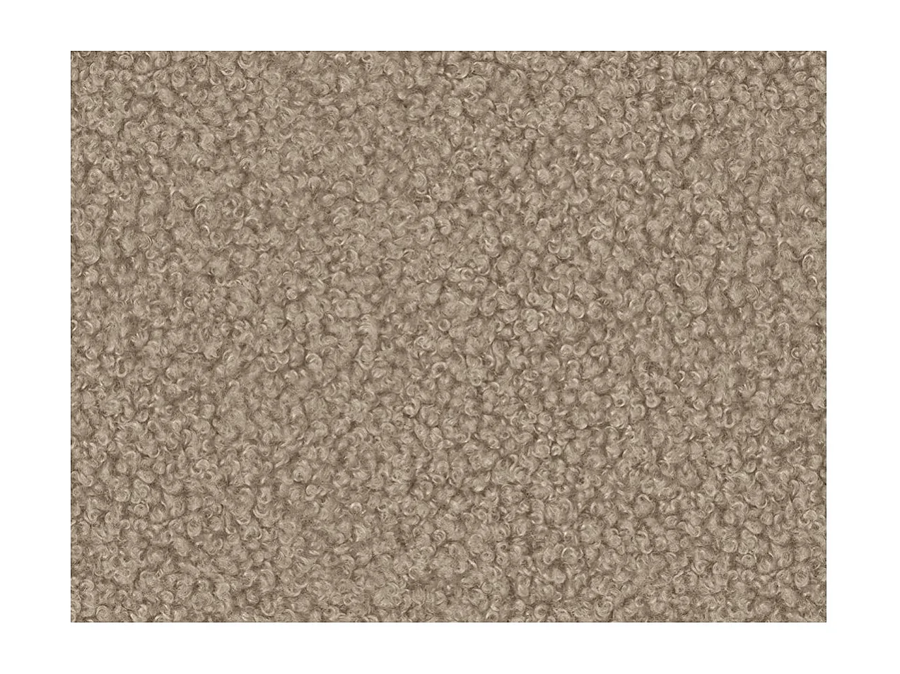 Canapé convertible droit 4 places FABIO en tissu bouclette - taupe