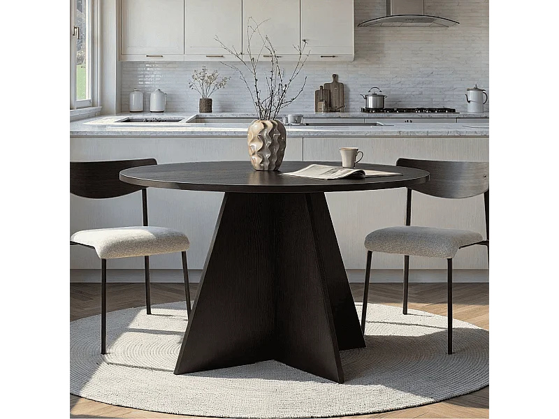 Table de salle à manger avec plateau rond D120 cm ARIA