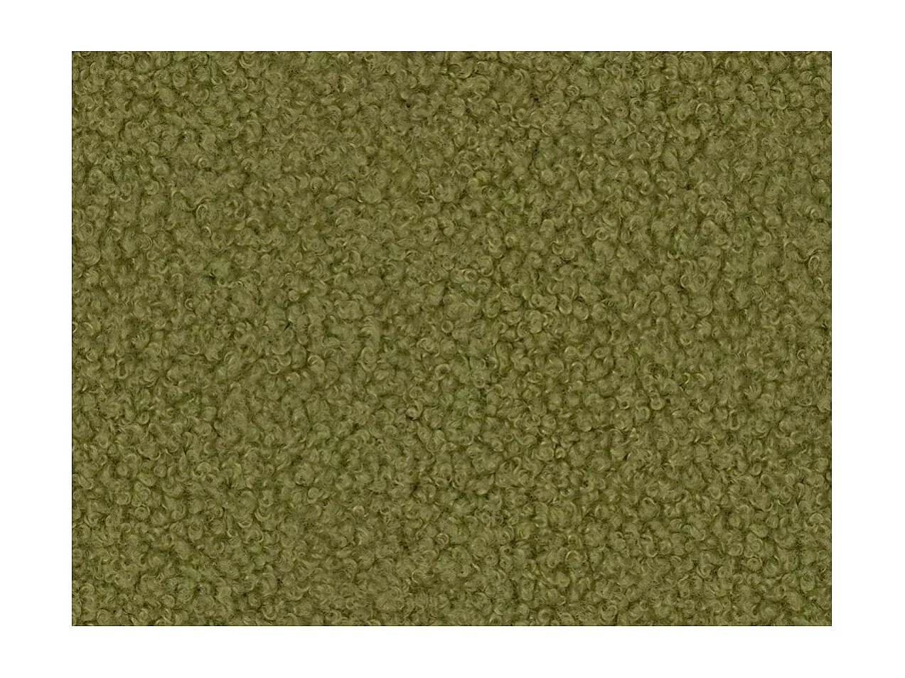 Canapé convertible droit 4 places FABIO en tissu bouclette - vert kaki