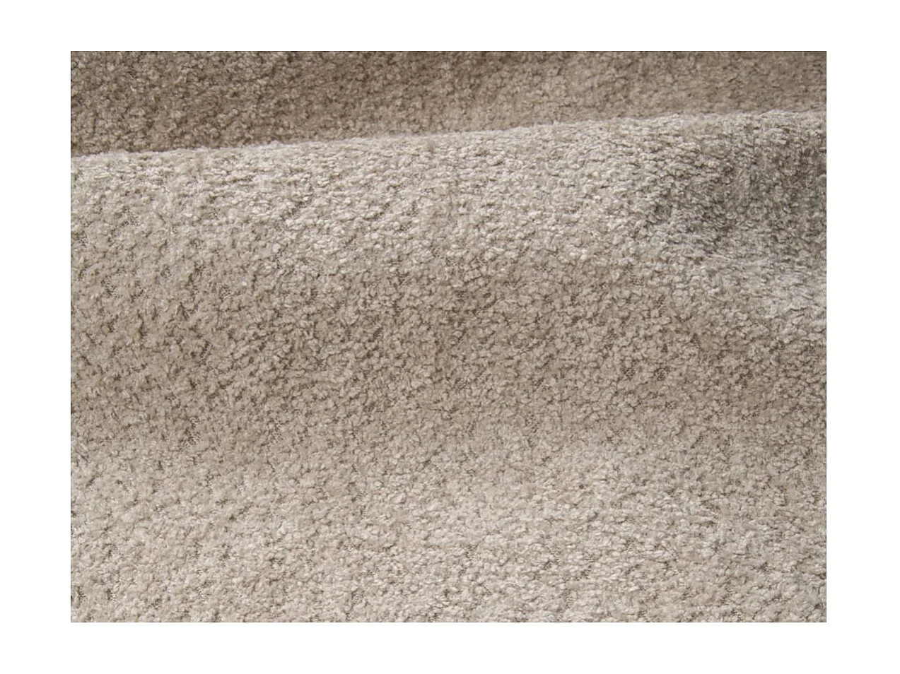 Canapé convertible droit 3 places MERRY en tissu bouclette - beige