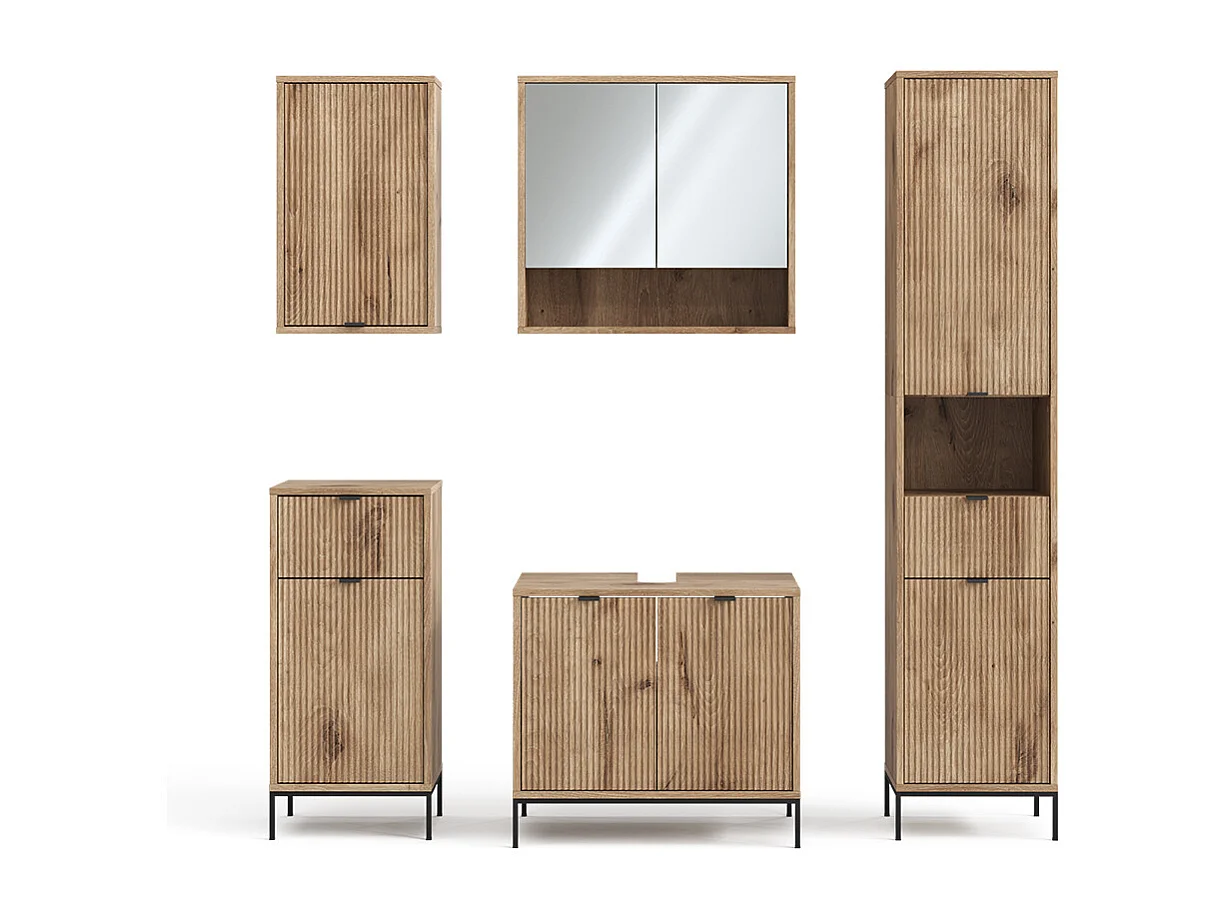 Meubles bain chêne viking 70x45x63 eliza