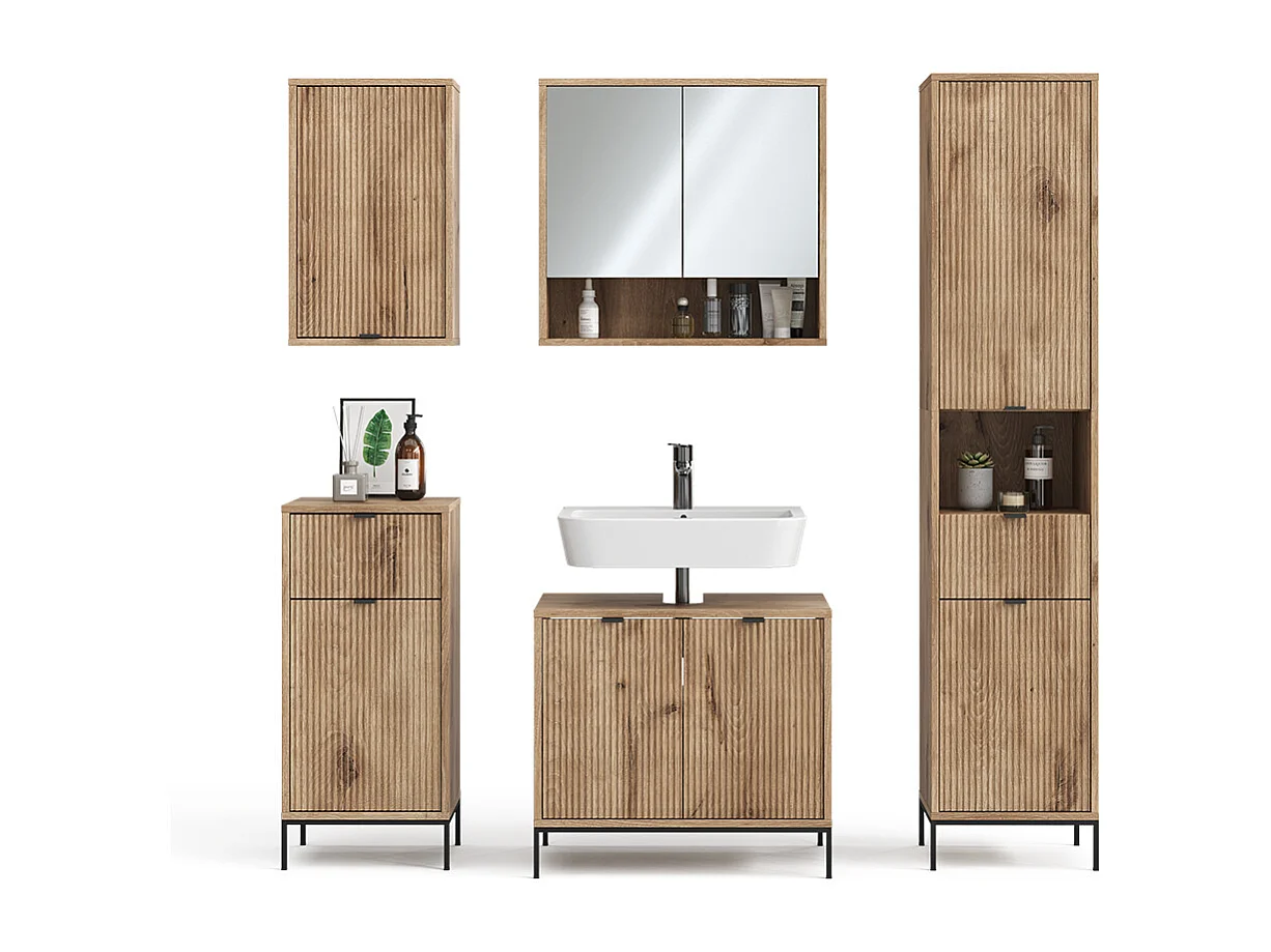 Meubles bain chêne viking 70x45x63 eliza