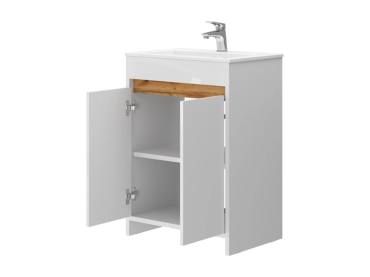 Meubles bain blanc haute brillance 59.6x40x81.9 lemgo