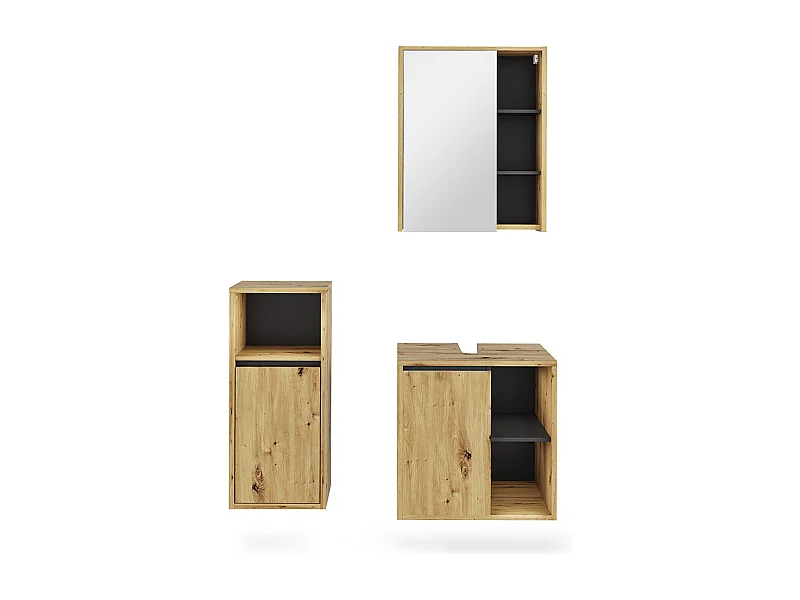 Badmöbel-Set artisan/grau 60x45.5x60 viola