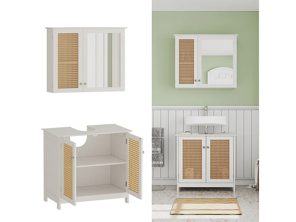 Meubles bain blanc 60x35x58 rosario