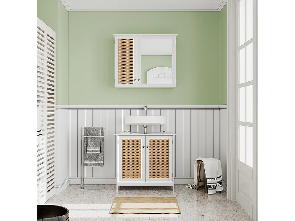 Meubles bain blanc 60x35x58 rosario