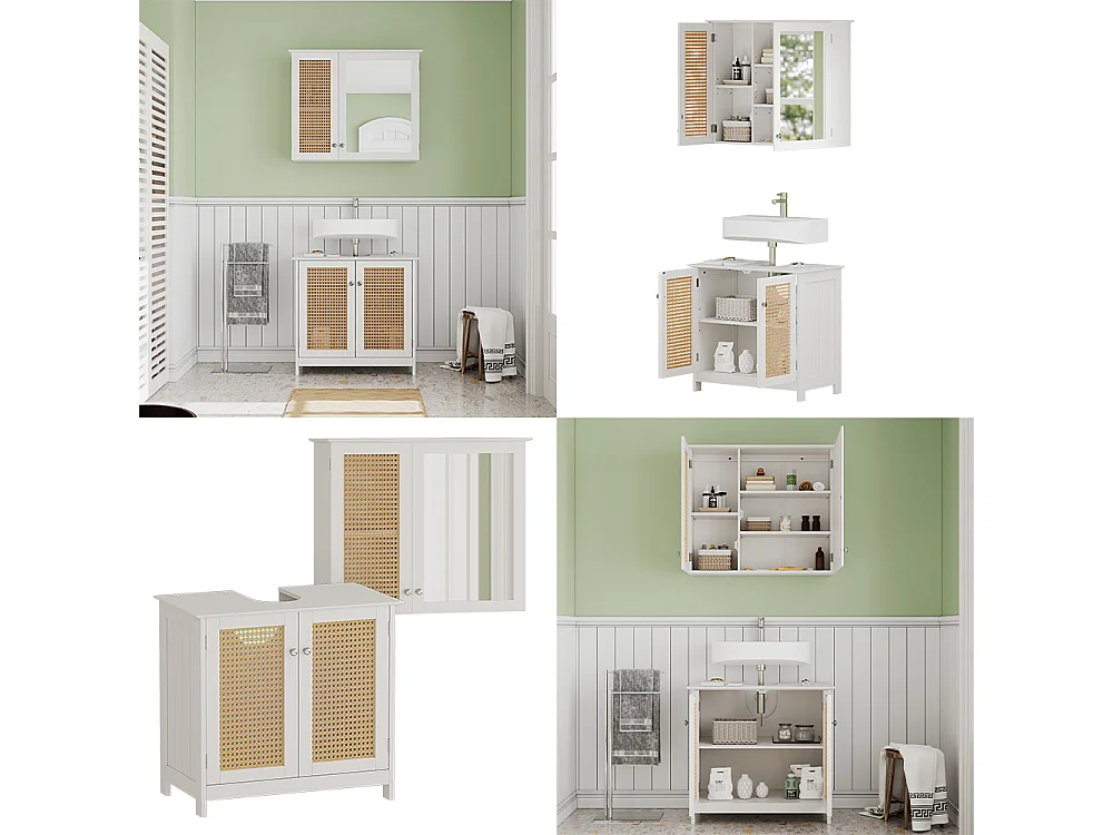 Meubles bain blanc 60x35x58 rosario