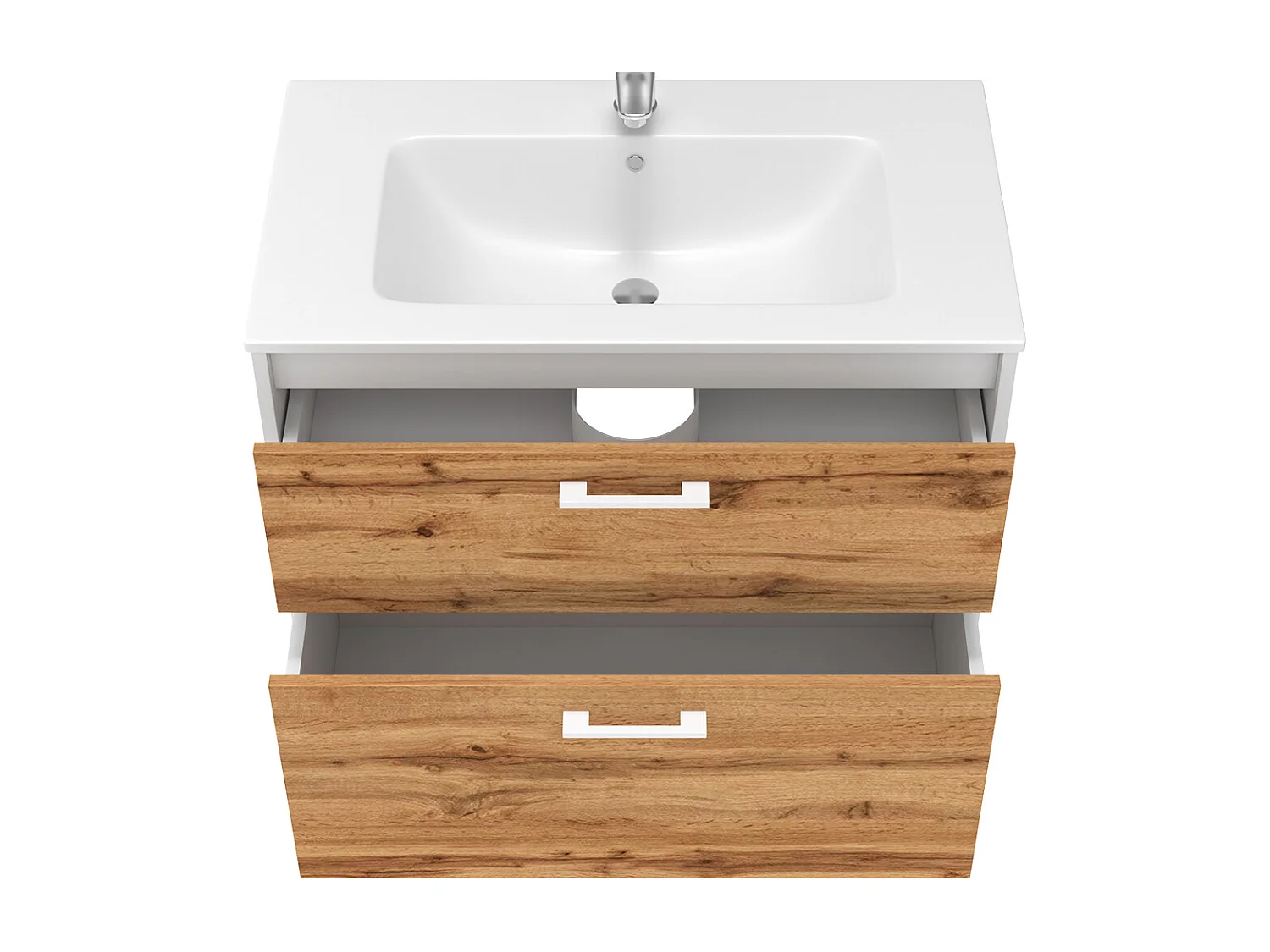 Meubles bain chêne blanc/force de lor 80x45.5x61.5 lanco