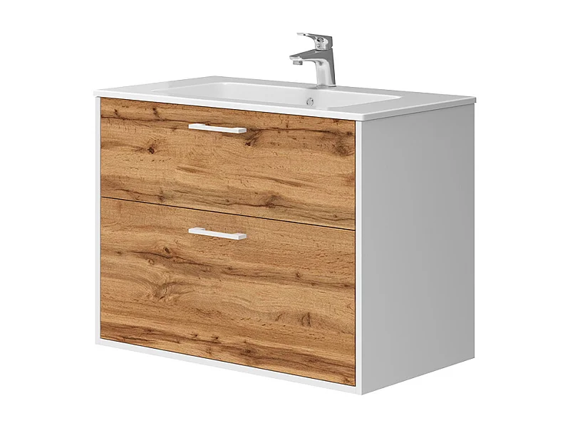 Meubles bain chêne blanc/force de lor 80x45.5x61.5 lanco