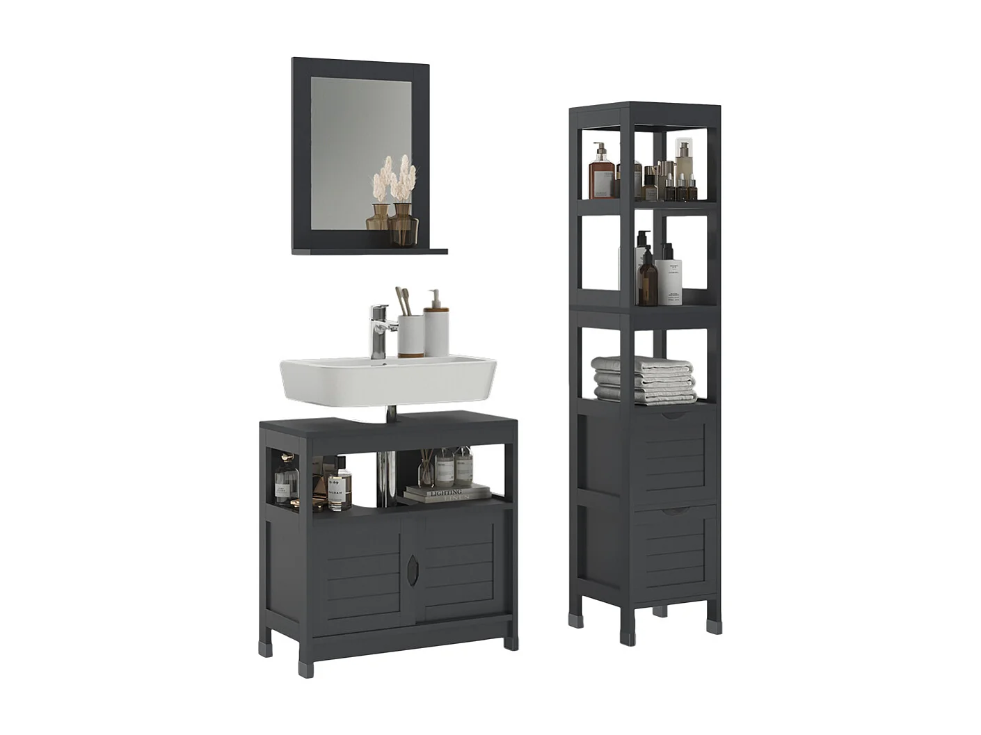 Meubles bain gris 60x30x60 vilda