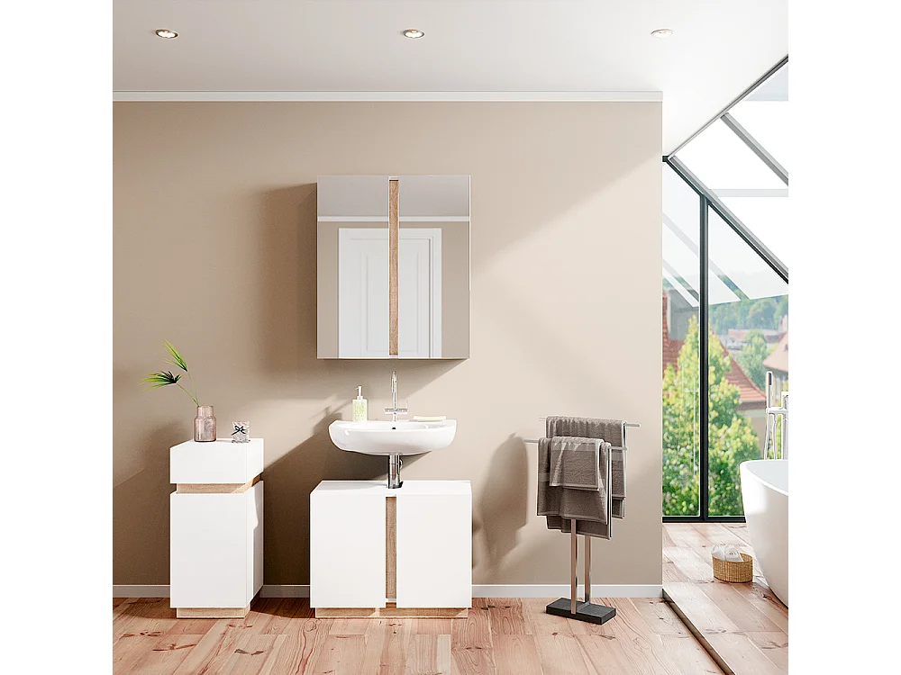 Meubles bain blanc 70x34x55 gloria