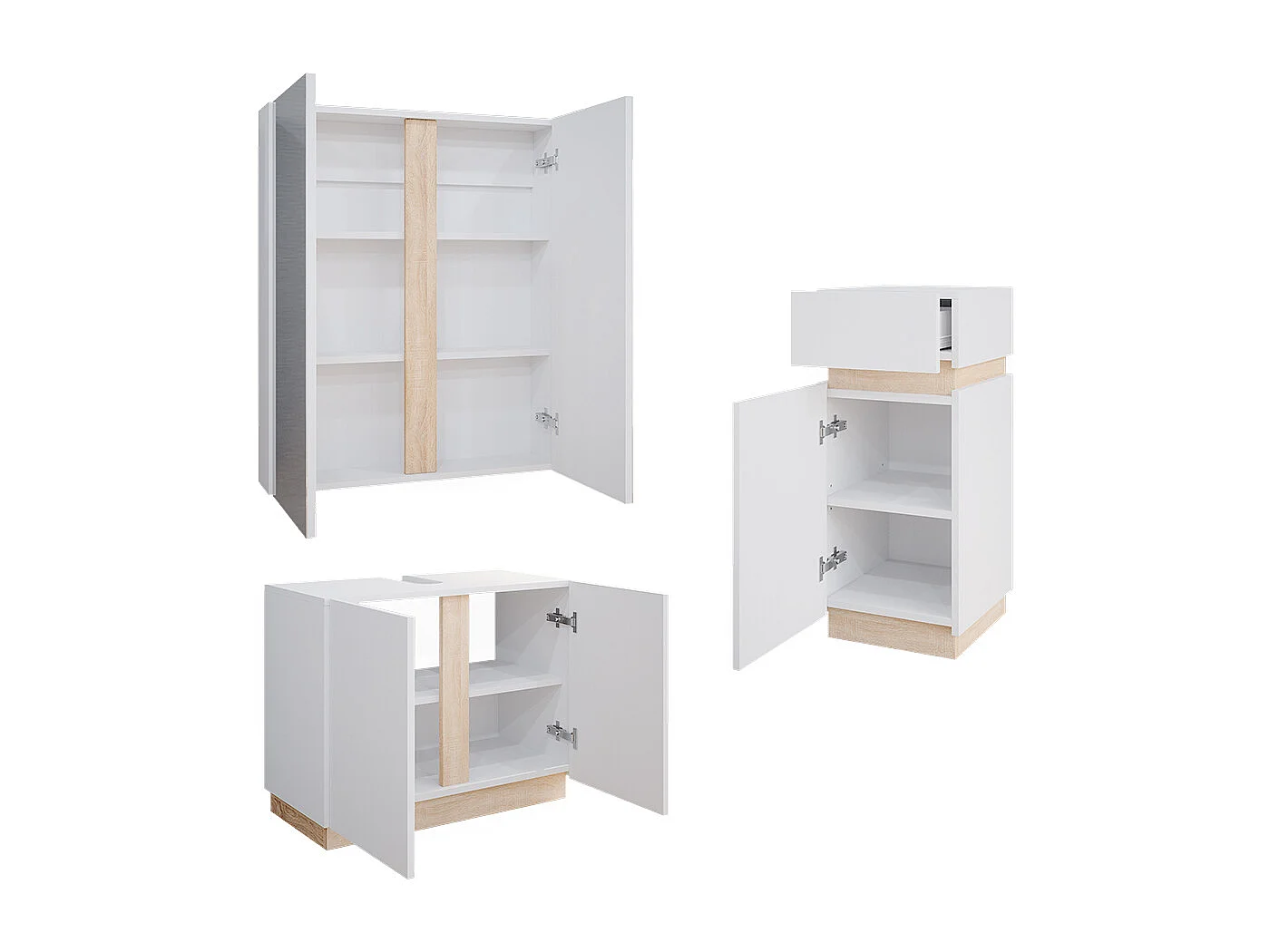 Meubles bain blanc 70x34x55 gloria