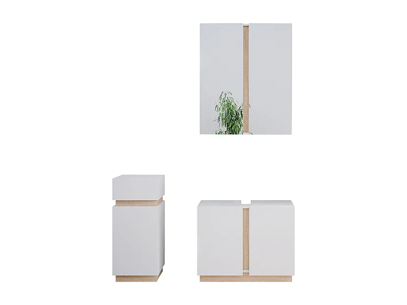Badmöbel-Set weiß 70x34x55 gloria