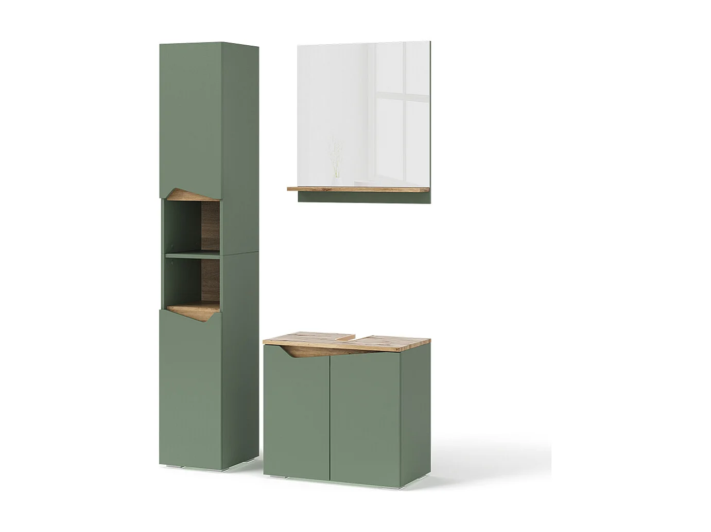 Set di mobili da bagno verde/artigianale 60x35x57 marelle