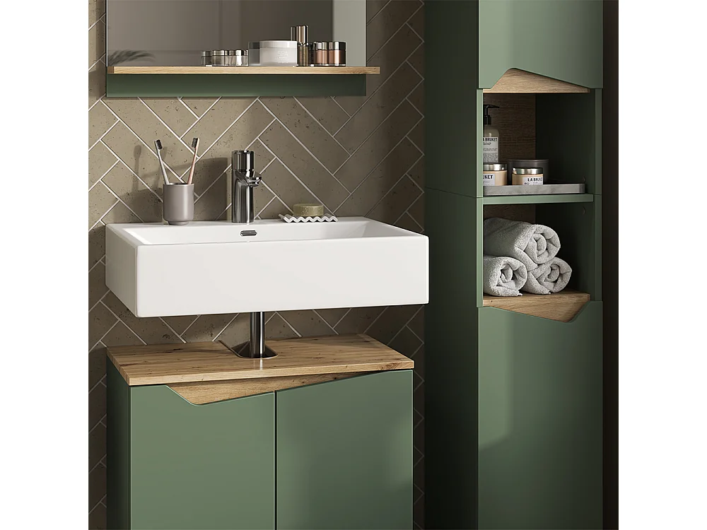 Set di mobili da bagno verde/artigianale 60x35x57 marelle