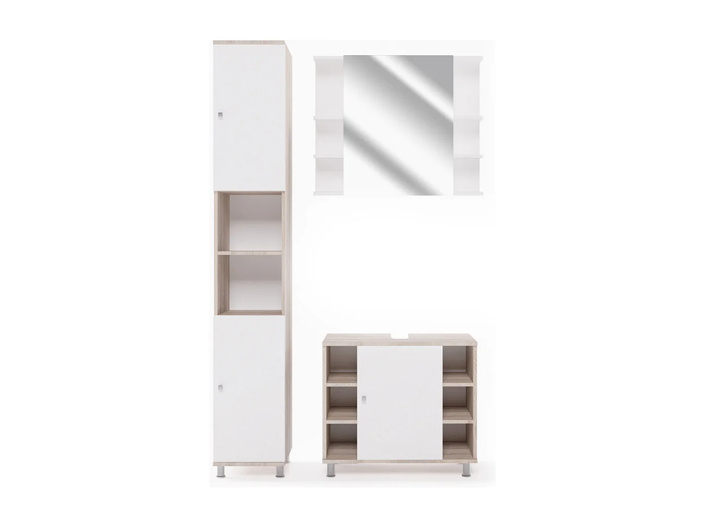 Badmöbel-Set sonoma 60x32x54 fynn