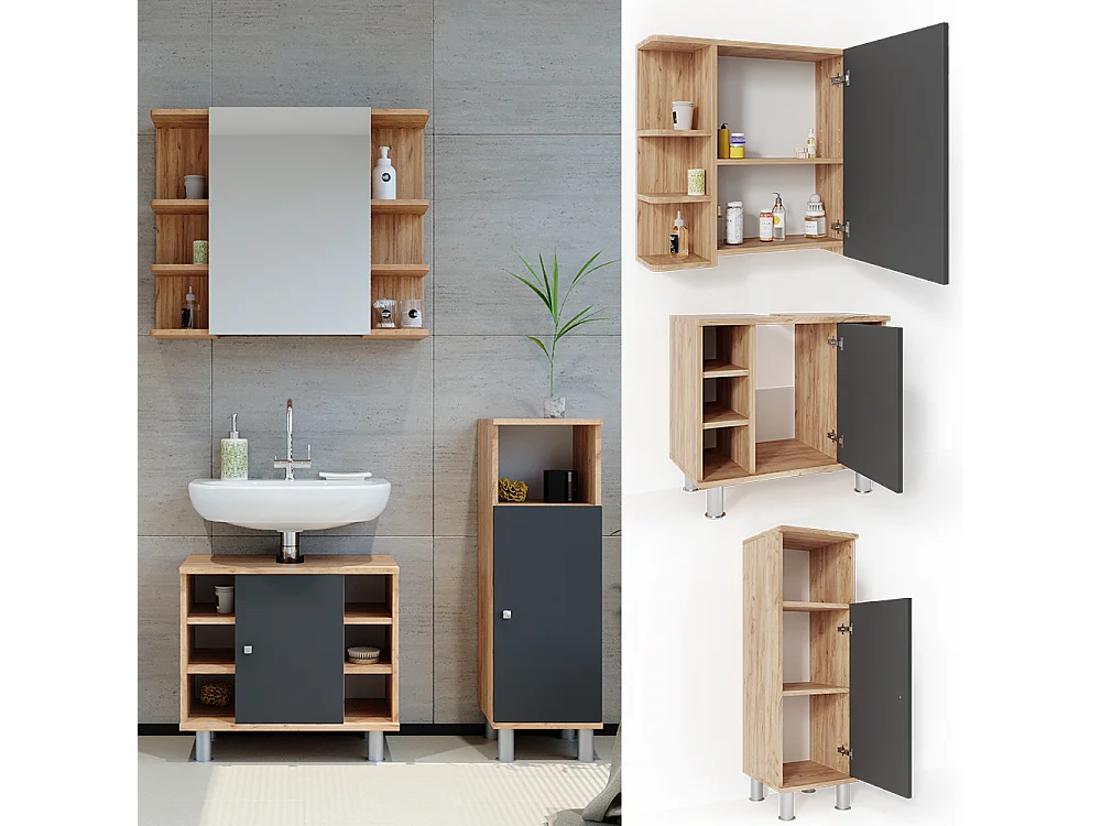 Meubles bain chêne 60x32x54 fynn